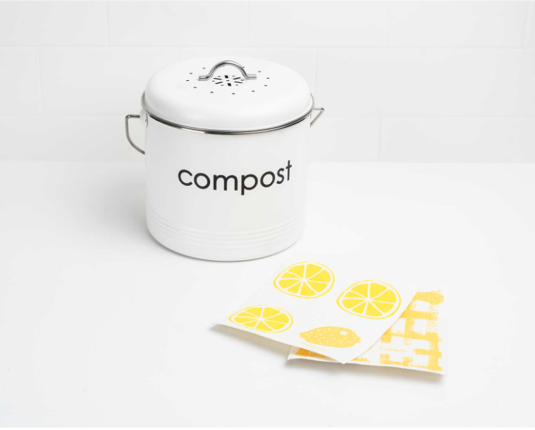 Cuisipro Reusable Eco Cleaning Cloth – 2pc Set 20 x 17 cm – Yellow Stripe & Lemon Cuisipro by Kitchen Niche