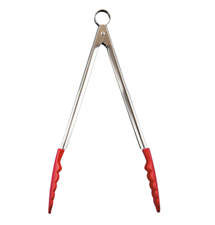 Cuisipro Locking Tongs – 9.5" / 24 cm – Silicone Red Cuisipro by Kitchen Niche