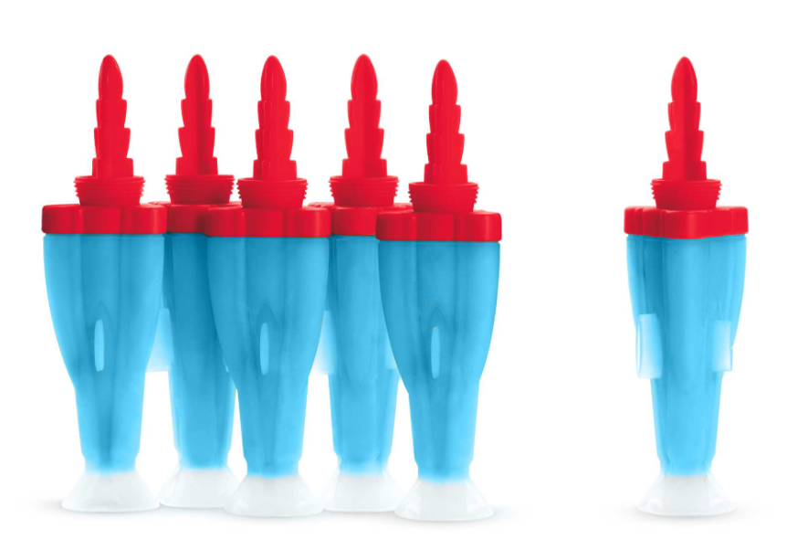 Cuisipro Snap-Fit Rocket Pop Mold – Set of 6 (2.9 oz / 85 ml) – Red Cuisipro by Kitchen Niche