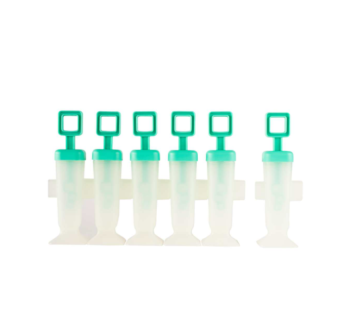 Cuisipro Snap-Fit Square Pop Mold – Set of 6 (2.9 oz / 85 ml) – Turquoise Cuisipro by Kitchen Niche