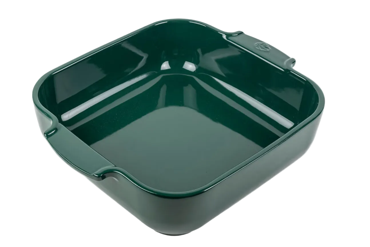 Peugeot Ceramic Baking Dish – Square – Forest Green – 28 cm