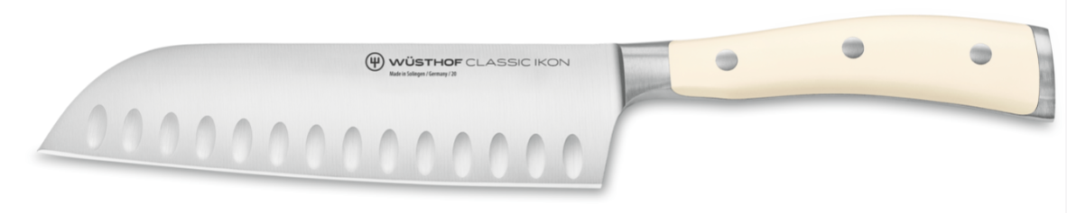 Wüsthof Classic Ikon Crème Hollow Ground Santoku Knife – 7" Wusthof by Kitchen Niche