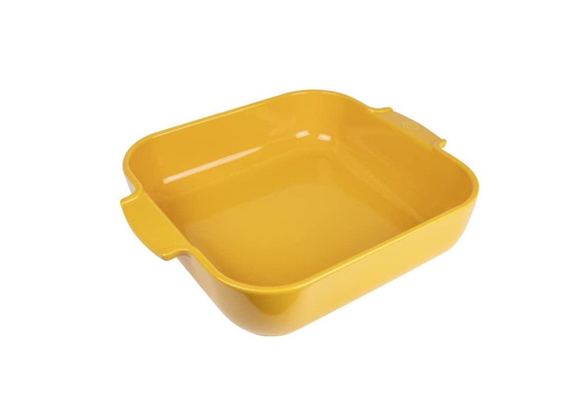 Peugeot Ceramic Baking Dish – Square – Saffron Yellow – 18 cm