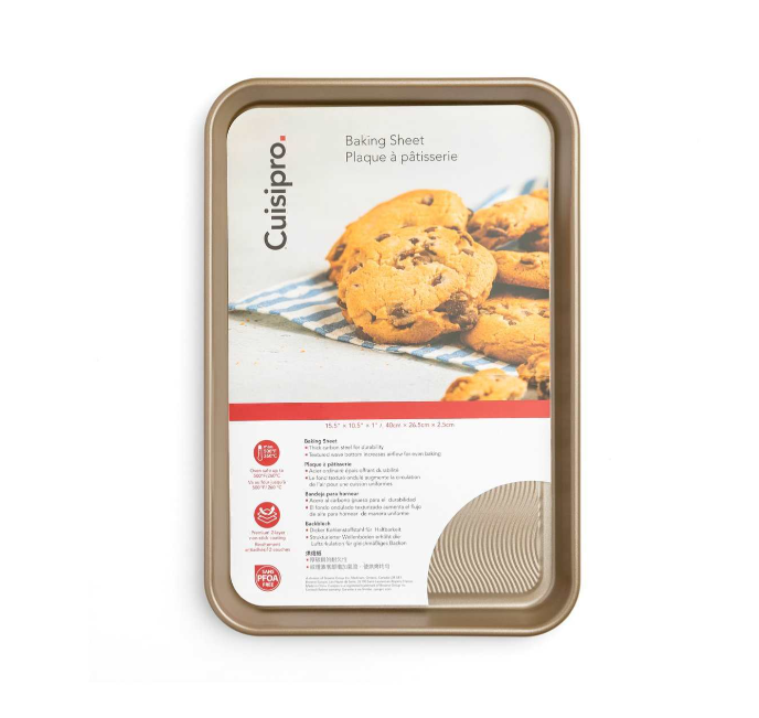 Cuisipro Baking Sheet – Medium, Carbon Steel, 15.5" x 10.5" x 1" / 40 x 26.5 x 2.5 cm Cuisipro by Kitchen Niche