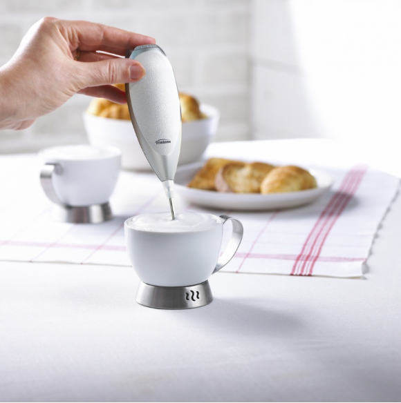 Trudeau Battery Milk Frother – Silver Trudeau by Kitchen Niche