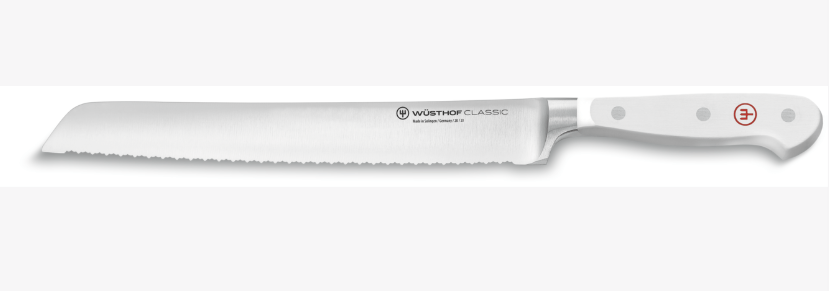 Wüsthof Classic White Double Serrated Bread Knife – 9" Wusthof by Kitchen Niche
