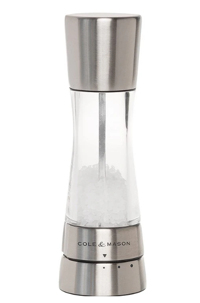 Cole & Mason Derwent Salt Mill – Stainless Steel – 7.5" / 19 cm by Kitchen Niche
