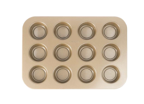 Cuisipro Muffin Pan – 12 Cup, Carbon Steel, 40 x 28.3 x 2.8 cm Cuisipro by Kitchen Niche