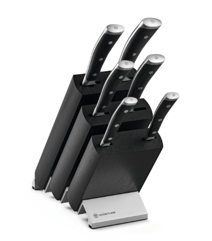 Wüsthof Classic Ikon Knife Block Set Black Block – 7-pcs. Wusthof by Kitchen Niche