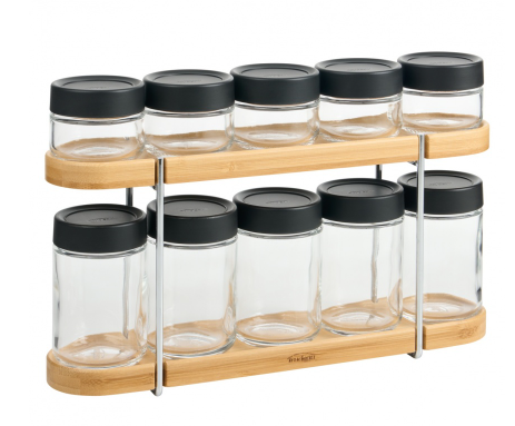 Trudeau Spice Rack – 10-Bottle Trudeau by Kitchen Niche