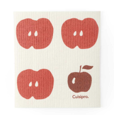 Cuisipro Reusable Eco Cleaning Cloth – Small 20 x 17 x 0.2 cm / 7.87 x 6.7" – Apple Cuisipro by Kitchen Niche