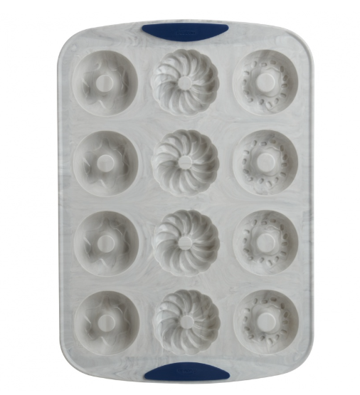 Trudeau Silicone Decorated Donut Pan – Marble – 12-Cavity Trudeau by Kitchen Niche