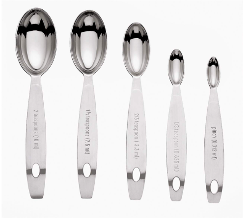 Cuisipro Measuring Spoons – Odd Sizes – 5-Piece Set – Stainless Steel Cuisipro by Kitchen Niche
