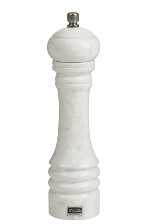 Trudeau Professional Salt Mill White Marble 9" Trudeau by Kitchen Niche