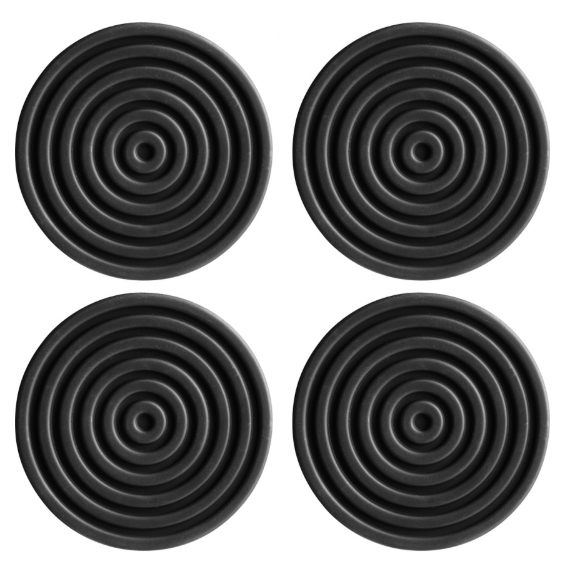 Trudeau Coasters – Set of 4 – Black Trudeau by Kitchen Niche