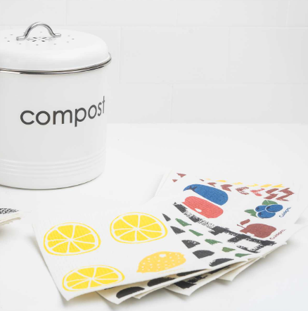 Cuisipro Reusable Eco Cleaning Cloth – Small 20 x 17 x 0.2 cm / 7.87 x 6.7" – Lemon Cuisipro by Kitchen Niche