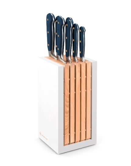 Wüsthof Classic Wild Blueberry Designer White Knife Block Set – 8-pcs. Wusthof by Kitchen Niche