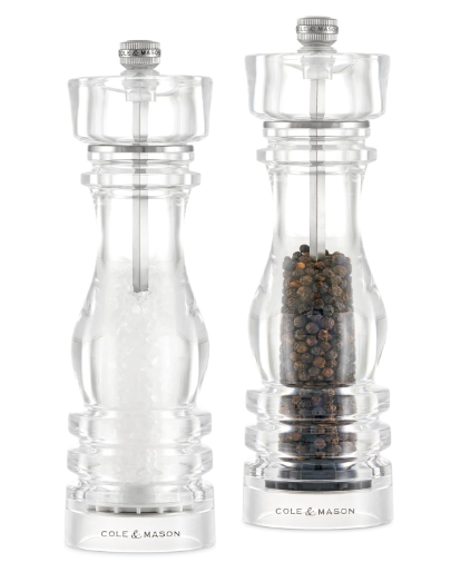 Cole & Mason The London Collection Salt & Pepper Mill Gift Set – Acrylic – 11" / 30 cm by Kitchen Niche