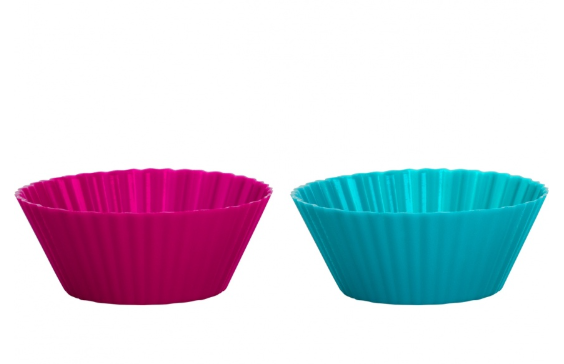 Trudeau Standard Baking Cups – Fuchsia / Tropical – 12-Pack Trudeau by Kitchen Niche