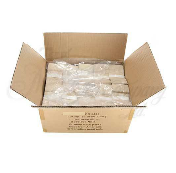 Tea Brew #2 Biodegradable Loose Leaf Tea Filters — 2–3 Cup Pack of 10,000 by Kitchen Niche