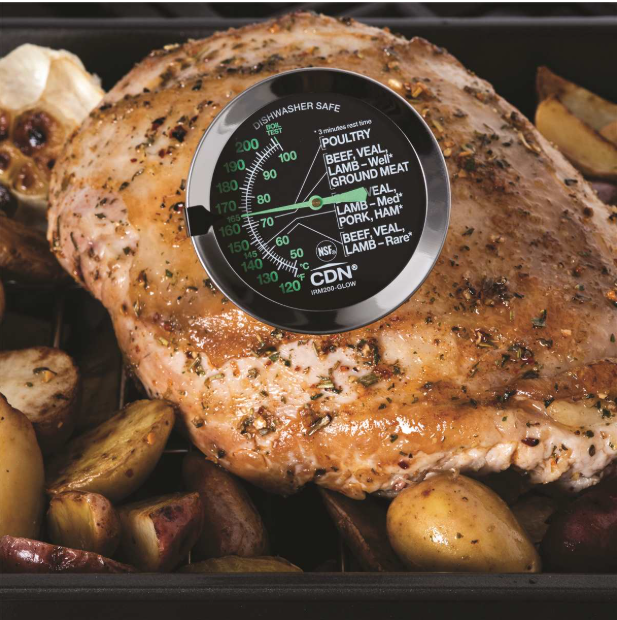 CDN Glow Ovenproof Meat Thermometer - Silver
