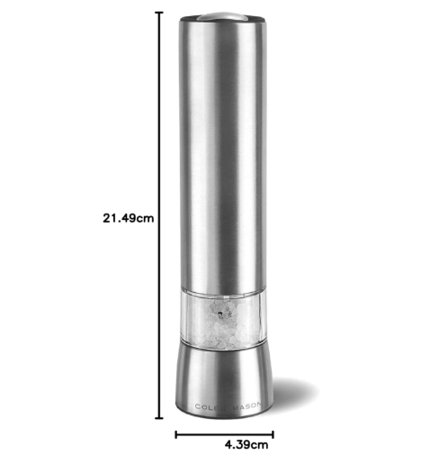 Cole & Mason Hampstead Electric Salt Mill, 21.5 cm / 8.5" by Kitchen Niche