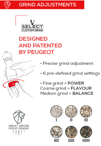 Peugeot Paris U’Select Graphite Pepper Mill – 15 cm / 6"