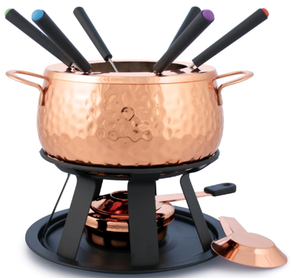 Swissmar Biel Cast Iron Meat Fondue Set – Copper by Kitchen Niche