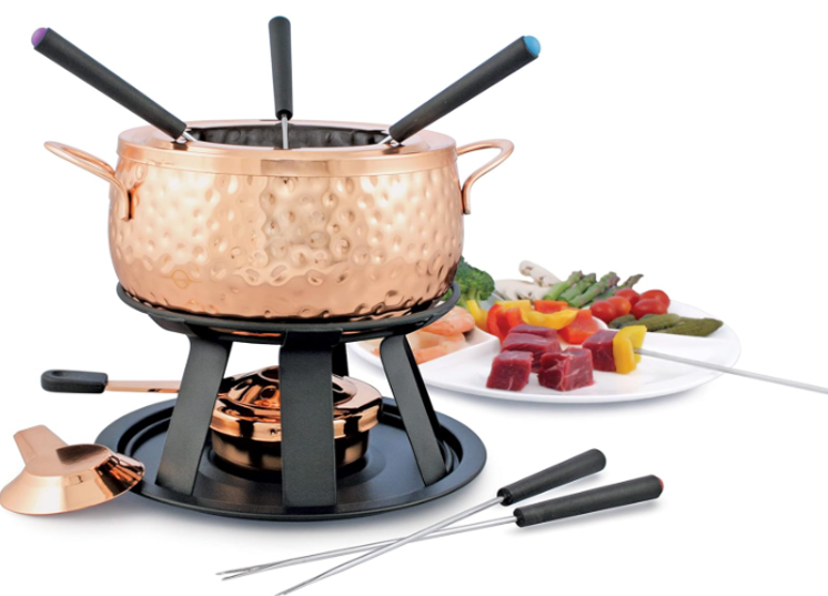 Swissmar Biel Cast Iron Meat Fondue Set – Copper by Kitchen Niche