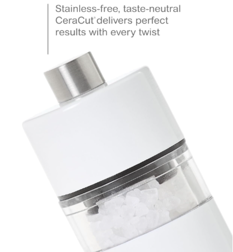 AdHoc Classic MiniMill Pepper / Salt Mill – White – 2.4" / 6.2 cm