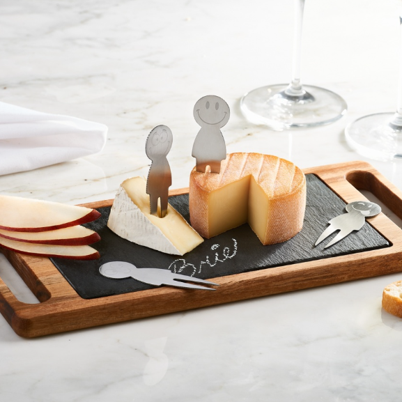 Trudeau Smiley Cheese Board Set – 6-Piece Trudeau by Kitchen Niche
