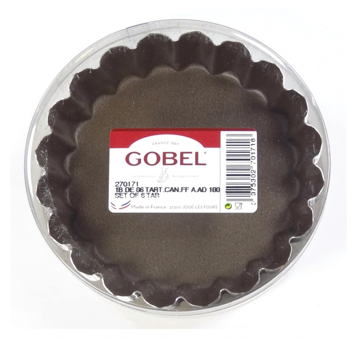 Gobel Fluted Round Tart Mold Set of 6 – 4" x 0.7" / 10 x 1.8 cm