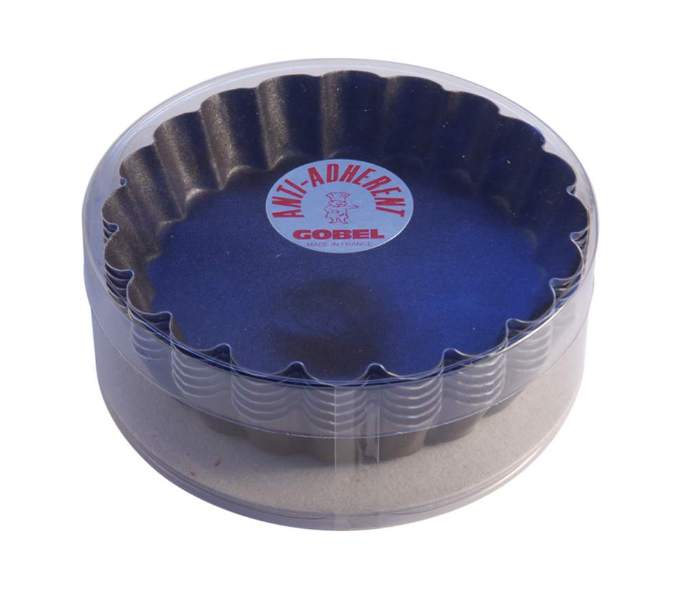 Gobel Fluted Round Tart Mold Set of 6 – 4" x 0.7" / 10 x 1.8 cm