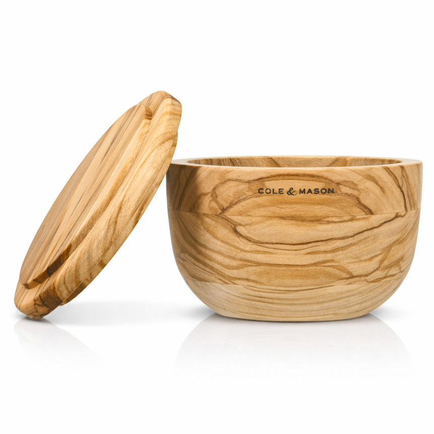 Cole & Mason Portobello Olive Wood Salt Pot