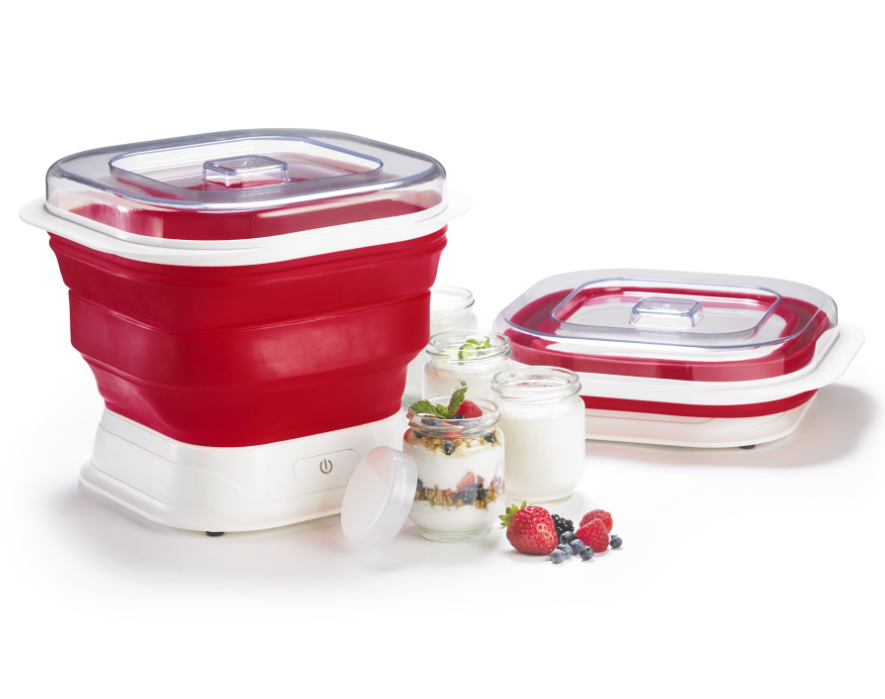 Cuisipro Collapsible Yogurt Maker – Red – ETL Certified Cuisipro by Kitchen Niche