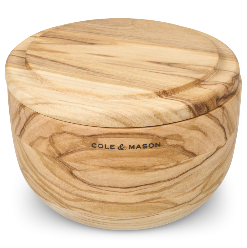 Cole & Mason Portobello Olive Wood Salt Pot