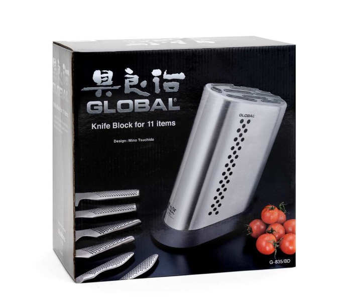 Global Knife Block For 11 Knives Stainless Steel Global by Kitchen Niche