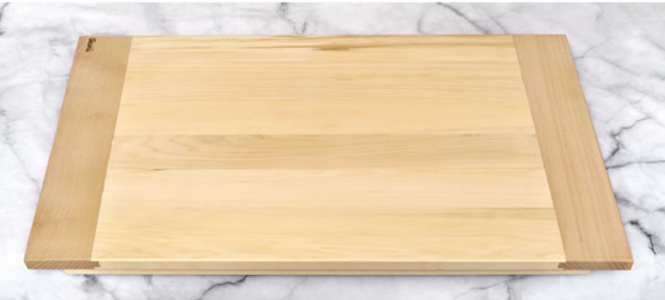 Vitantonio Beech Wood Large Pasta Board with Walnut Accents - 80x60cm