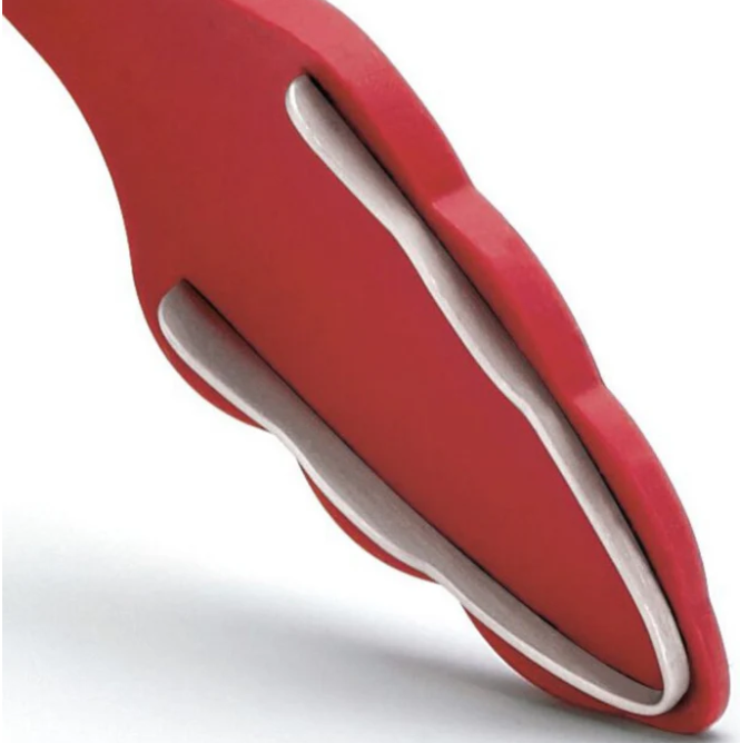 Cuisipro Tongs with Teeth – 9.5" / 24 cm – Silicone Red Cuisipro by Kitchen Niche