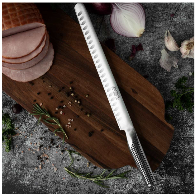 Global Ham Slicer/Salmon Knife Fluted 27cm / 11" Global by Kitchen Niche
