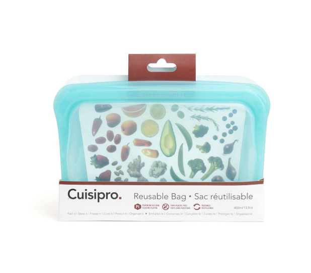 Cuisipro Reusable Bags – 7.25" x 5.25" / 18.5 x 13 cm – 400 ml – Aqua Cuisipro by Kitchen Niche