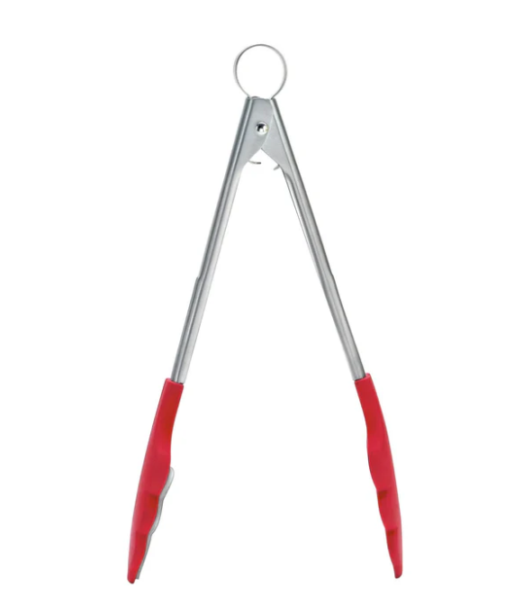 Cuisipro Tongs with Teeth – 12" / 30.5 cm – Silicone Red Cuisipro by Kitchen Niche
