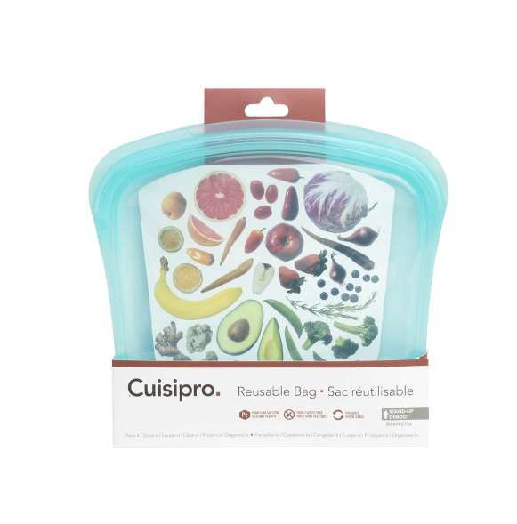 Cuisipro Reusable Bags – 8" x 7" / 20.3 x 18 cm – 800 ml / 27 oz – Aqua Cuisipro by Kitchen Niche