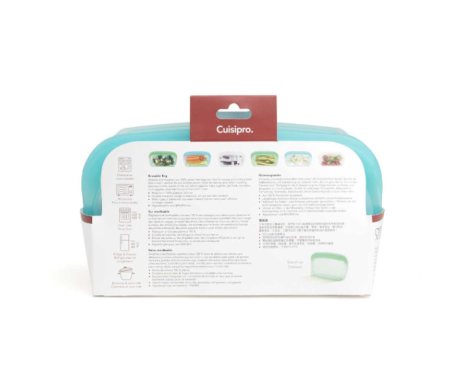 Cuisipro Reusable Stand-Up Bags – 1000 ml – Aqua Cuisipro by Kitchen Niche