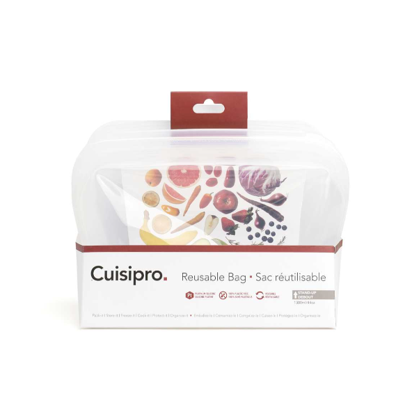 Cuisipro Reusable Stand-Up Bags – 1300 ml – Clear Cuisipro by Kitchen Niche
