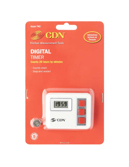 CDN 20-Hour Digital Kitchen Timer - White