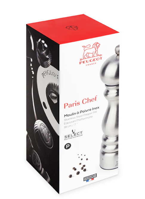 Peugeot Paris Chef u'Select Stainless Steel 18cm Pepper Mill by Kitchen Niche