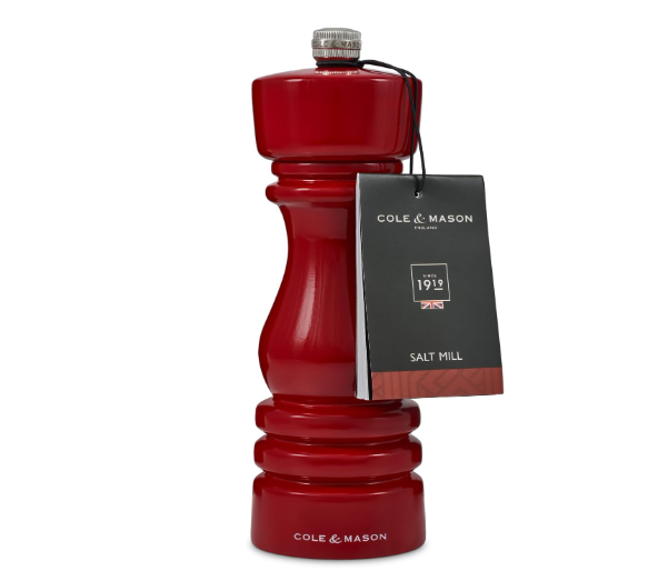 Cole & Mason The London Collection Salt Mill – Red Gloss – 7" / 18 cm by Kitchen Niche