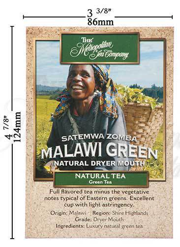 Metropolitan Tea Malawi Green Natural Dryer Mouth Loose Leaf Green Tea 1.1 lbs
