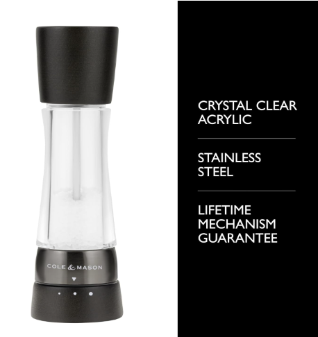 Cole & Mason Derwent Salt Mill – Black Wood – 7.5" / 19 cm by Kitchen Niche